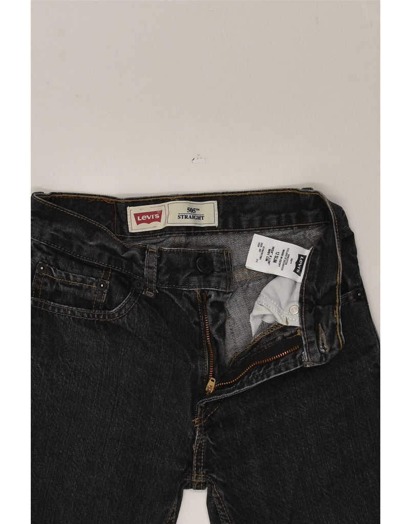 LEVI'S Boys 505 Straight Jeans 11-12 Years W24 L26 Black Cotton | Vintage Levi's | Thrift | Second-Hand Levi's | Used Clothing | Messina Hembry 