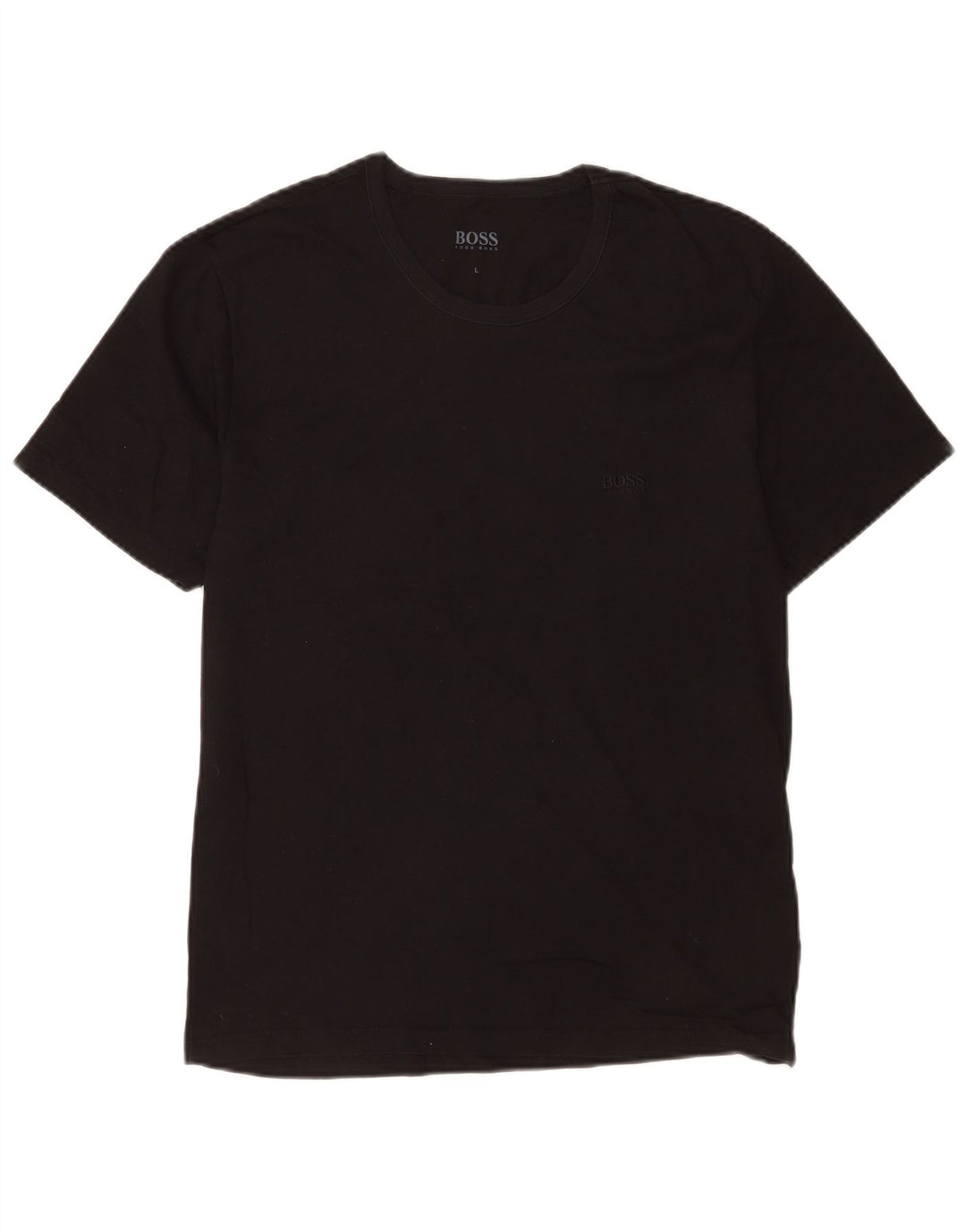 Hugo Boss Mens T-Shirt Top Large Black Cotton