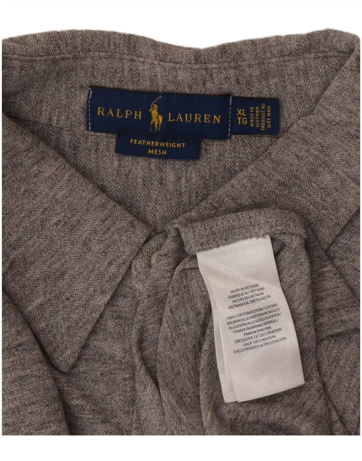 Ralph Lauren Mens Shirt XL Grey Flecked Cotton