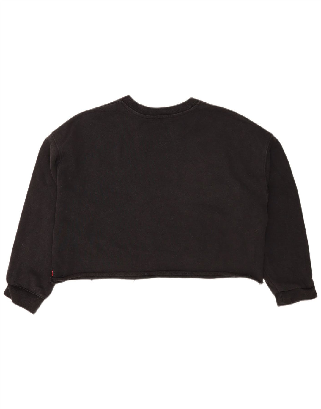 Levi's Womens Crop Oversized Sweatshirt Jumper UK 16 Large Grey Striped