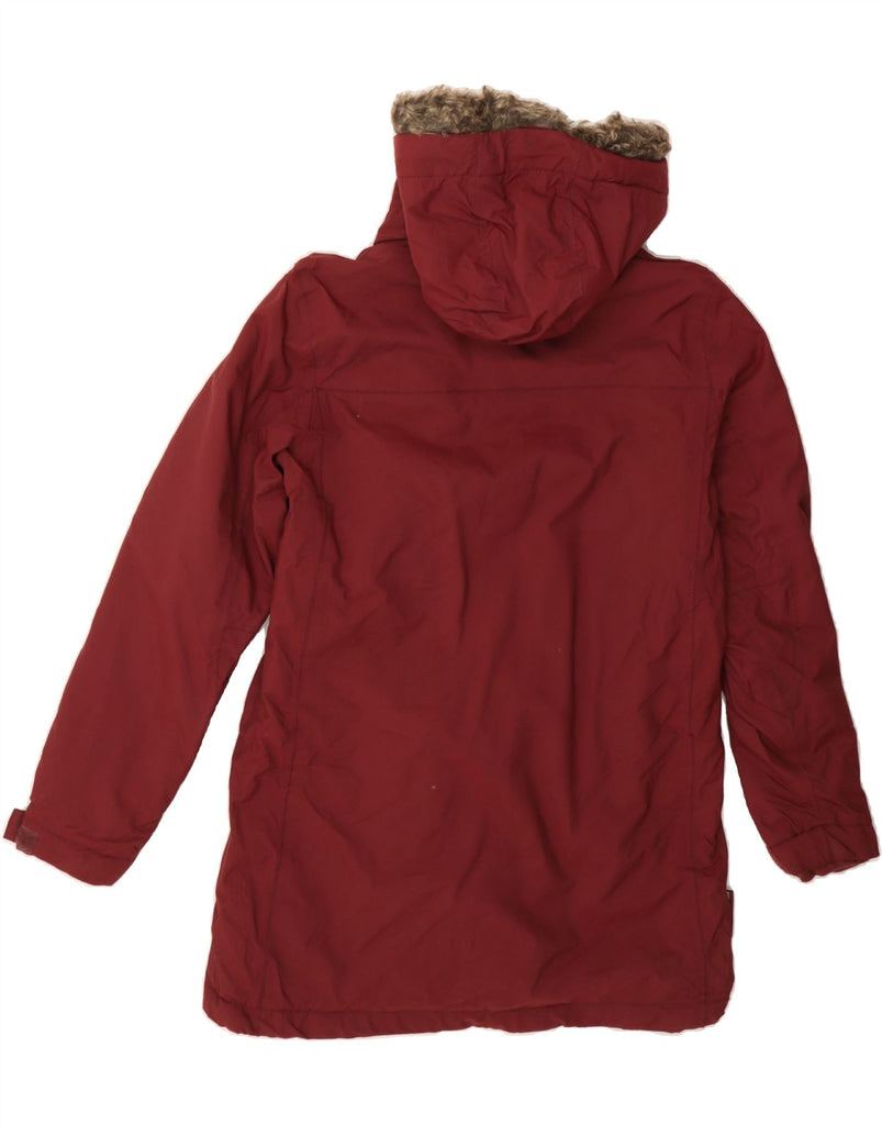 MOUNTAIN WAREHOUSE Womens Hooded Windbreaker Coat UK 10 Small Maroon Vintage Mountain Warehouse and Second-Hand Mountain Warehouse from Messina Hembry 