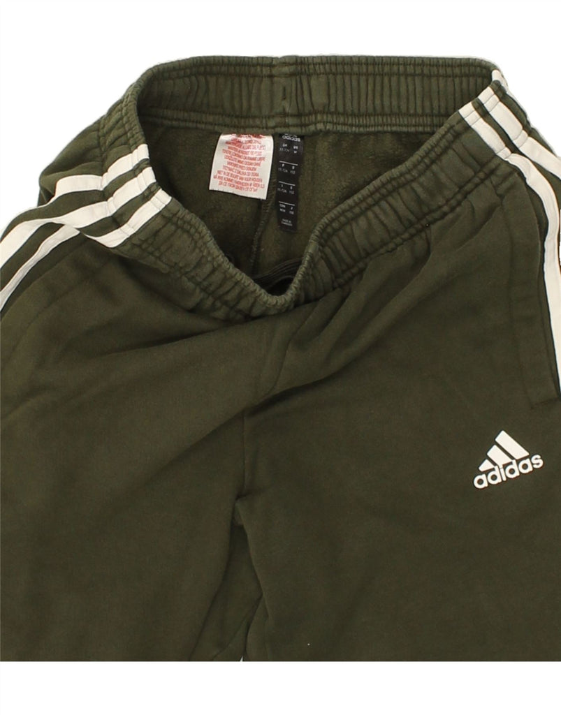 ADIDAS Boys Tracksuit Trousers Joggers 11-12 Years Green Cotton | Vintage Adidas | Thrift | Second-Hand Adidas | Used Clothing | Messina Hembry 