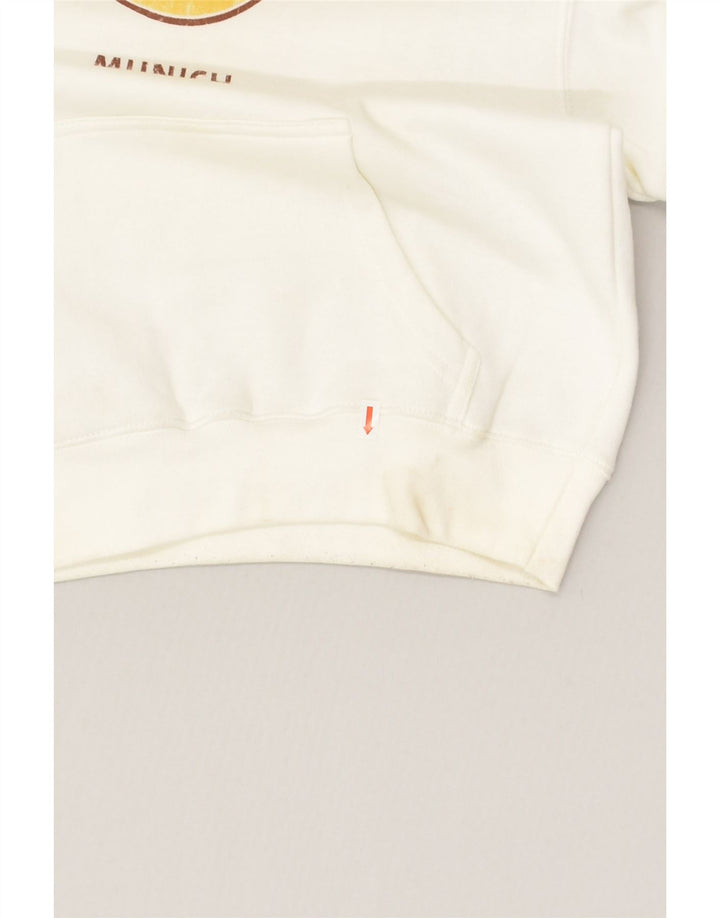 HARD ROCK CAFE Womens Munich Graphic Hoodie Jumper UK 10 Small White | Vintage Hard Rock Cafe | Thrift | Second-Hand Hard Rock Cafe | Used Clothing | Messina Hembry 
