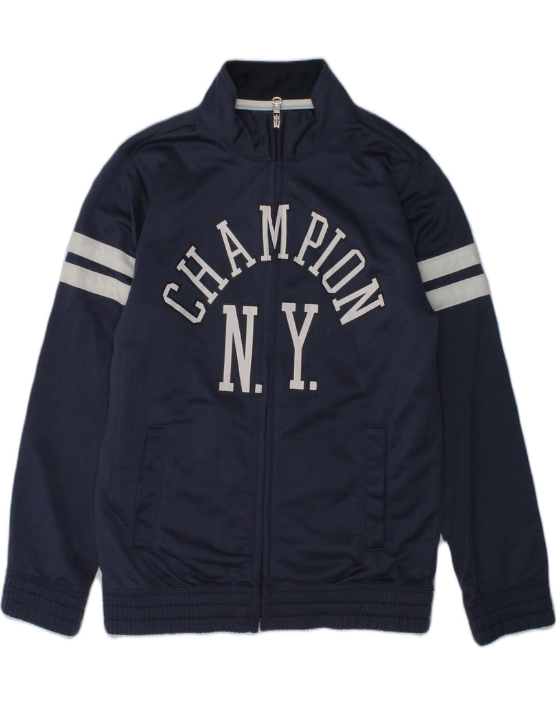 CHAMPION Girls Graphic Tracksuit Top Jacket 7-8 Years Small  Navy Blue | Vintage Champion | Thrift | Second-Hand Champion | Used Clothing | Messina Hembry 