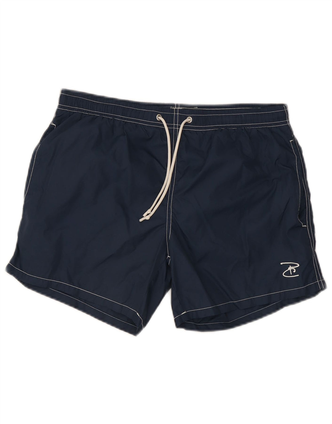 Pierre Cardin Mens Swimming Shorts Small Navy Blue Polyester