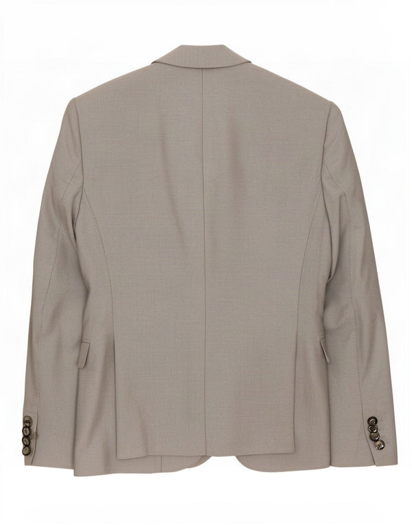 Zara Mens Tailored 2 Button Blazer Jacket EU 46 Small Grey Polyester