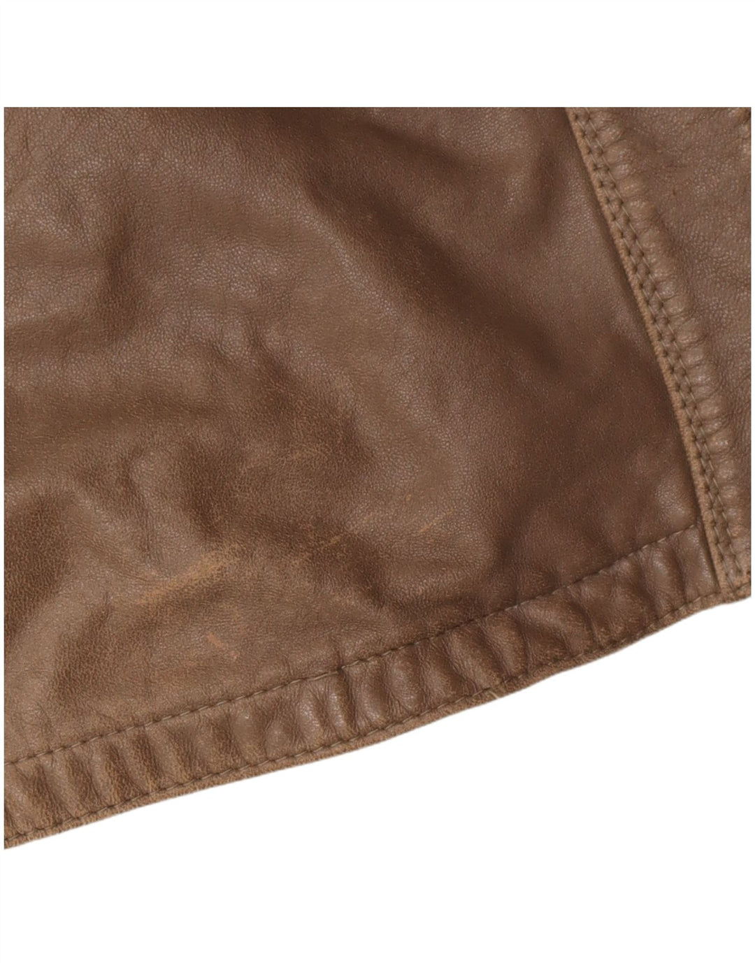 Cristiano Di Thiene Womens Leather Jacket UK 14 Medium Brown Leather