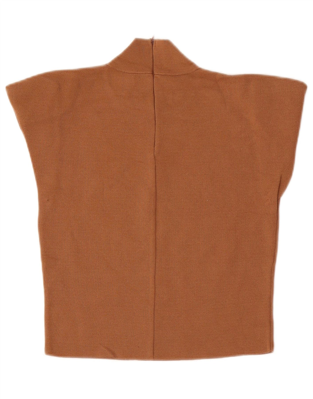 Zara Womens Crop Blouse Top UK 12 Medium Beige Viscose
