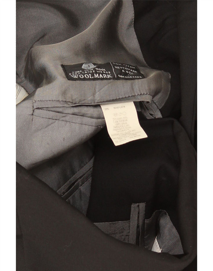 Calvin Klein Mens 3 Button Blazer Jacket UK 38 Medium Black Wool