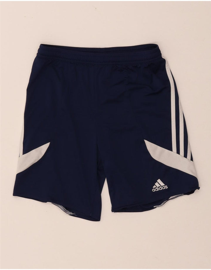 ADIDAS Boys Sport Shorts 9-10 Years Large Navy Blue