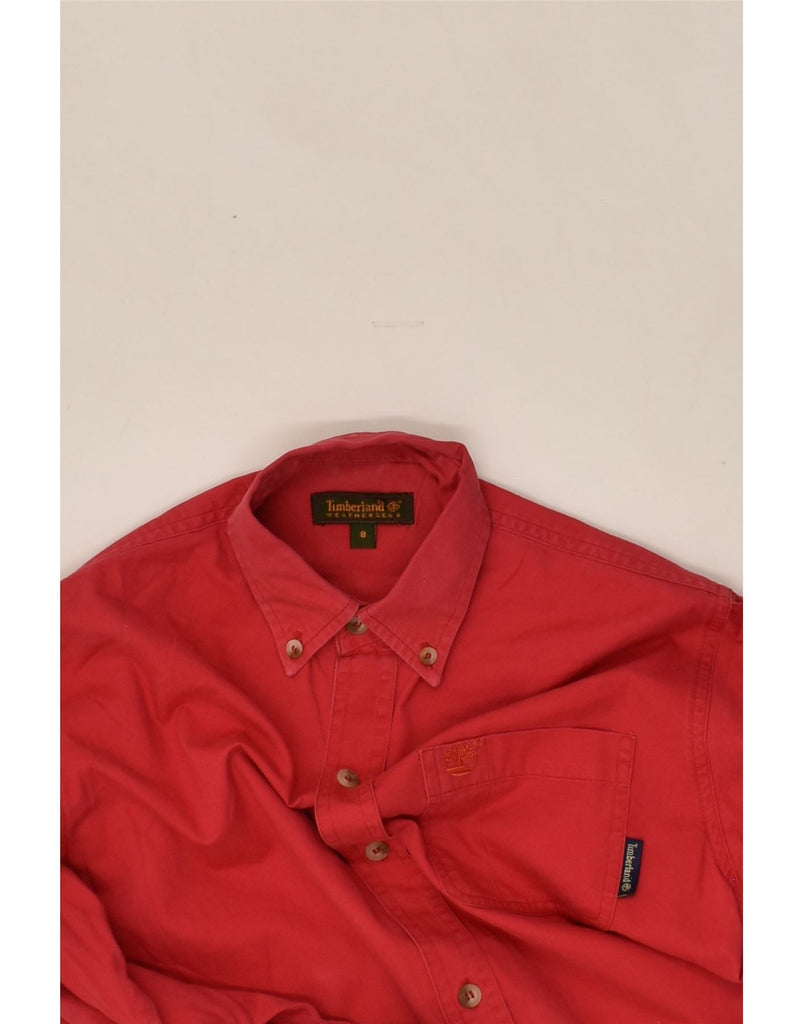 TIMBERLAND Boys Shirt 7-8 Years Red Cotton | Vintage Timberland | Thrift | Second-Hand Timberland | Used Clothing | Messina Hembry 