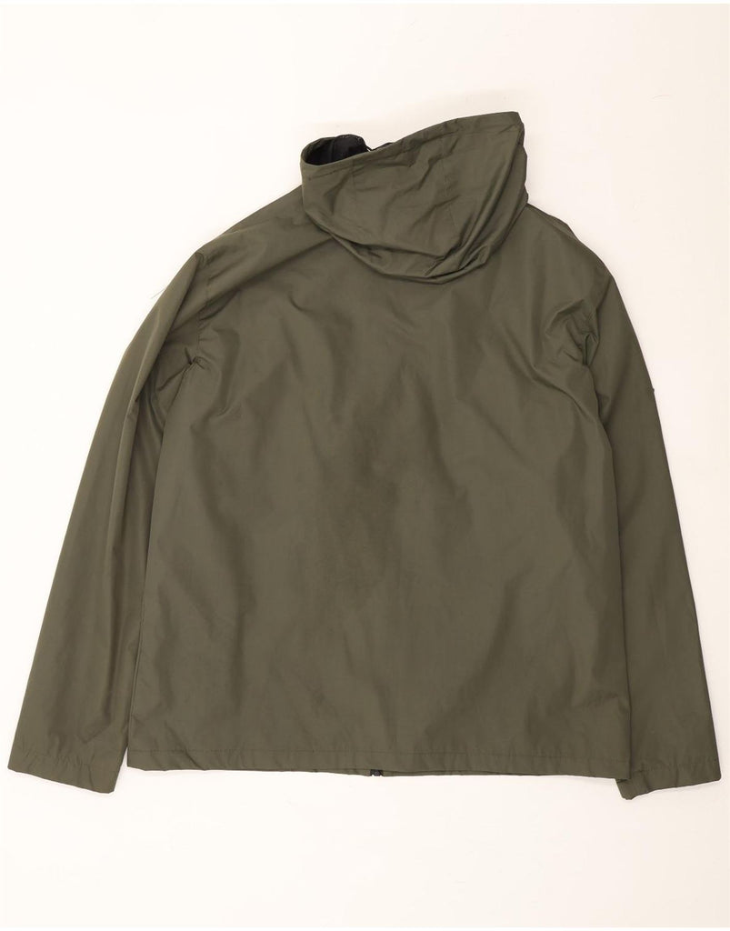 KANGOL Mens Hooded Rain Jacket UK 40 Large Green Polyester Vintage Kangol and Second-Hand Kangol from Messina Hembry 