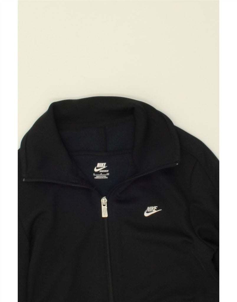 NIKE Womens Tracksuit Top Jacket UK 10 Small Black Polyester | Vintage Nike | Thrift | Second-Hand Nike | Used Clothing | Messina Hembry 