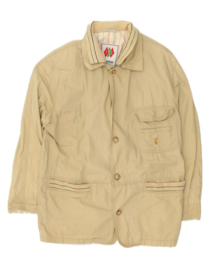 WAMPUM Mens Utility Jacket UK 38 Medium Beige | Vintage Wampum | Thrift | Second-Hand Wampum | Used Clothing | Messina Hembry 