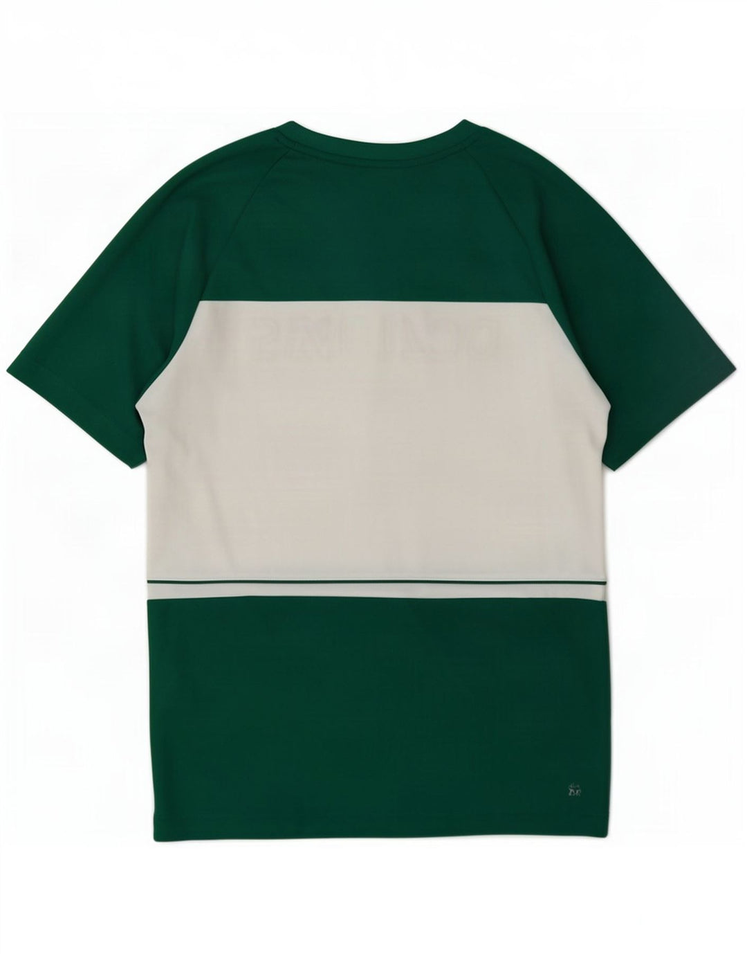 Lacoste Mens Graphic T-Shirt Top Size 3 Small Green Colourblock Polyester