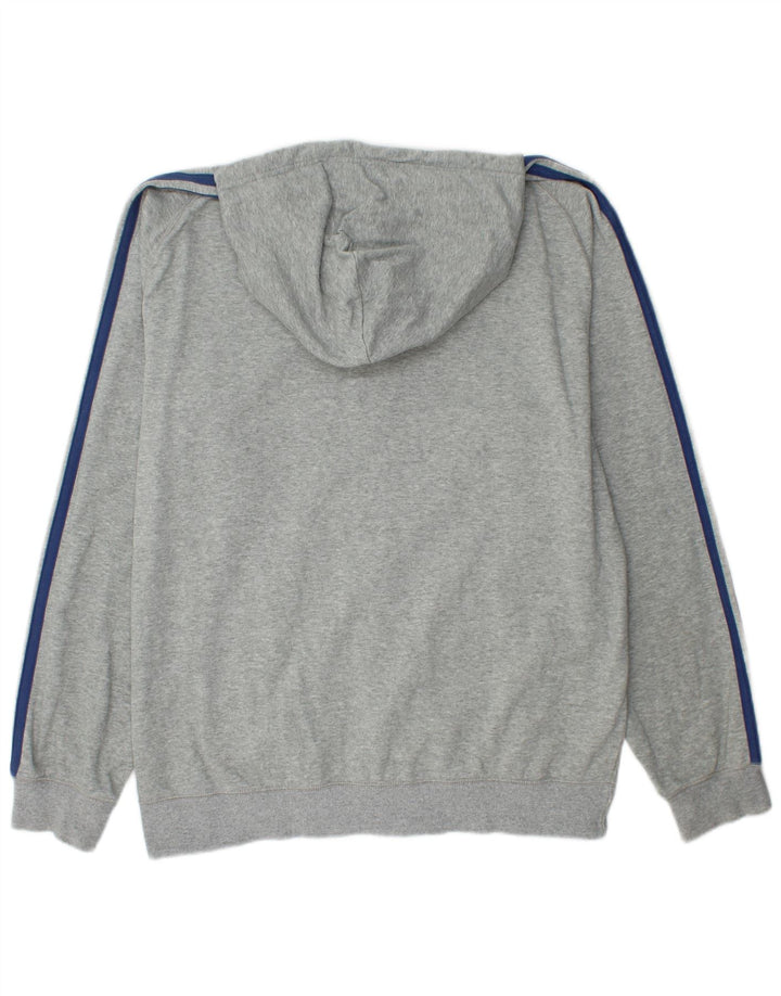 CHAMPION Mens Graphic Zip Hoodie Sweater 2XL Grey