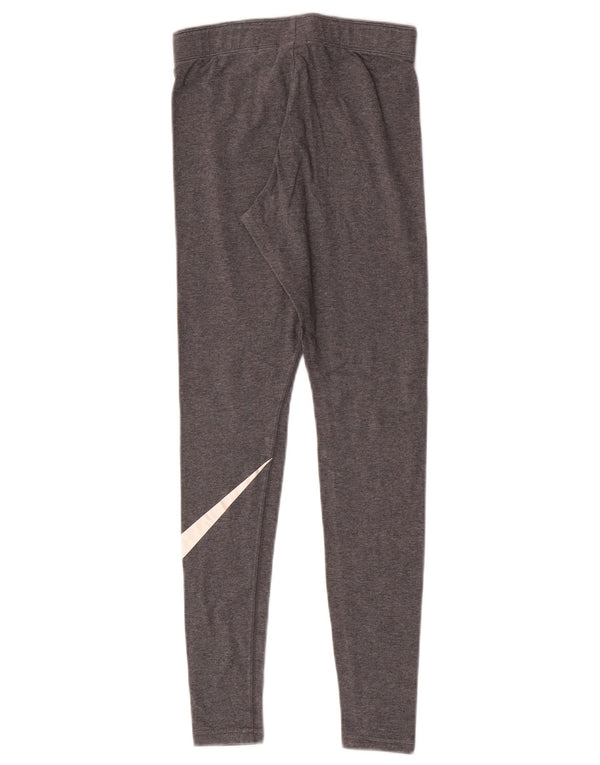 Nike Womens Graphic Leggings UK 4 XS Grey Cotton