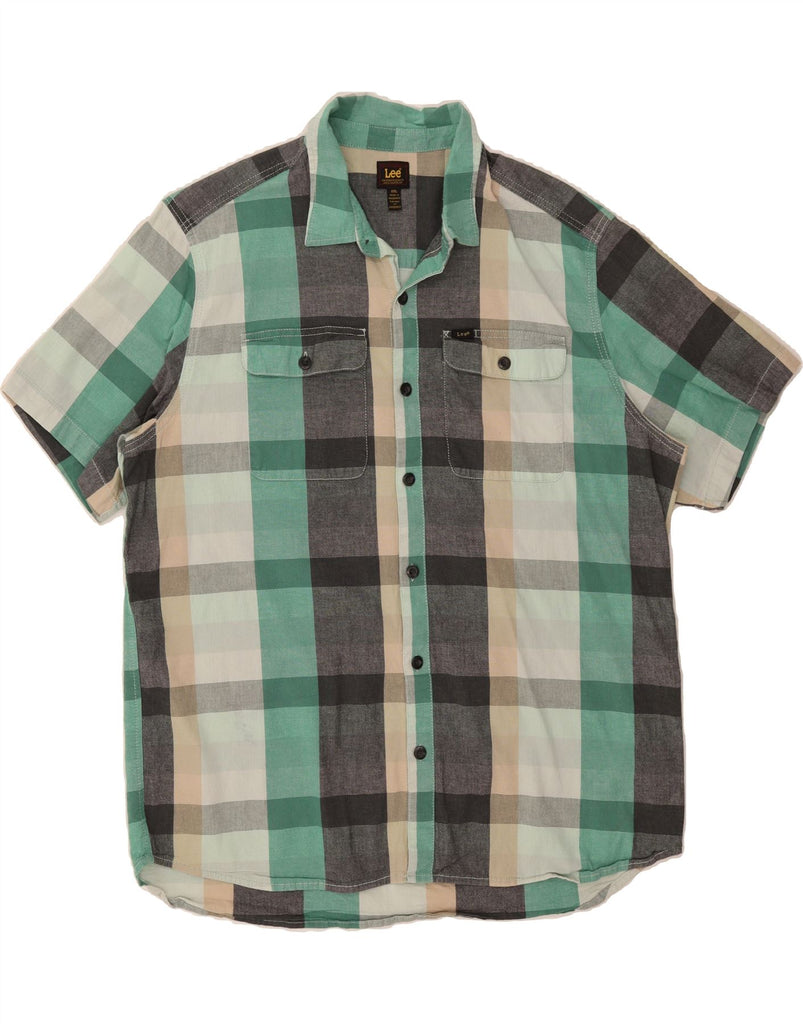 LEE Mens Short Sleeve Shirt 2XL Multicoloured Check Cotton Vintage Lee and Second-Hand Lee from Messina Hembry 