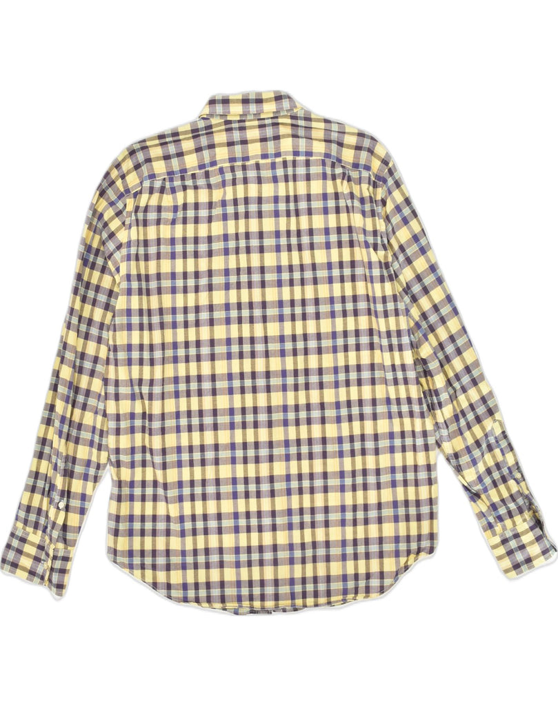 J. CREW Mens Shirt Large Yellow Check Cotton | Vintage J. Crew | Thrift | Second-Hand J. Crew | Used Clothing | Messina Hembry 