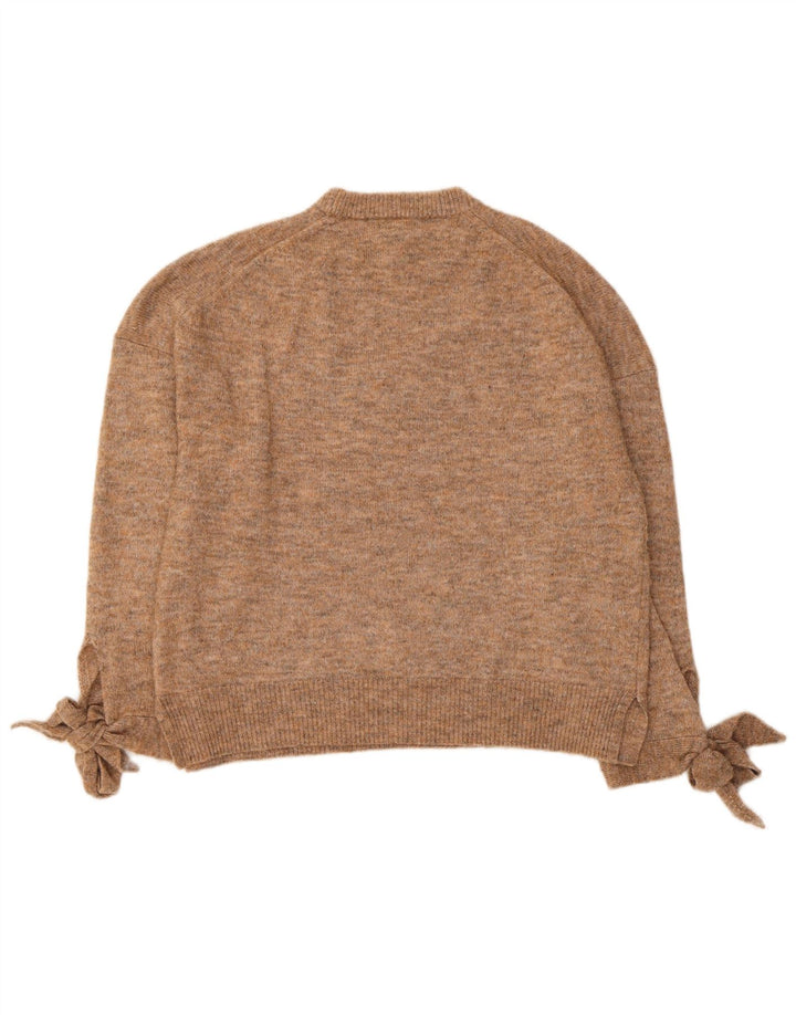 French Connection Womens Crew Neck Jumper Sweater UK 14 Medium Brown