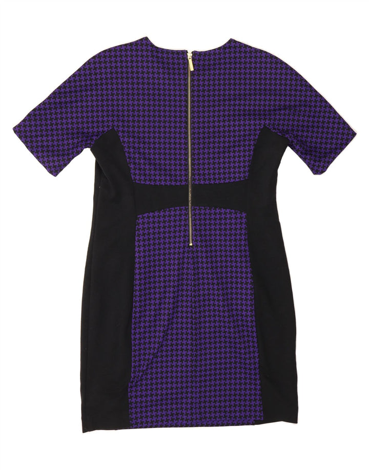 MICHAEL KORS Womens Sheath Dress UK 14 Large Purple Colourblock Polyester Vintage Michael Kors and Second-Hand Michael Kors from Messina Hembry 