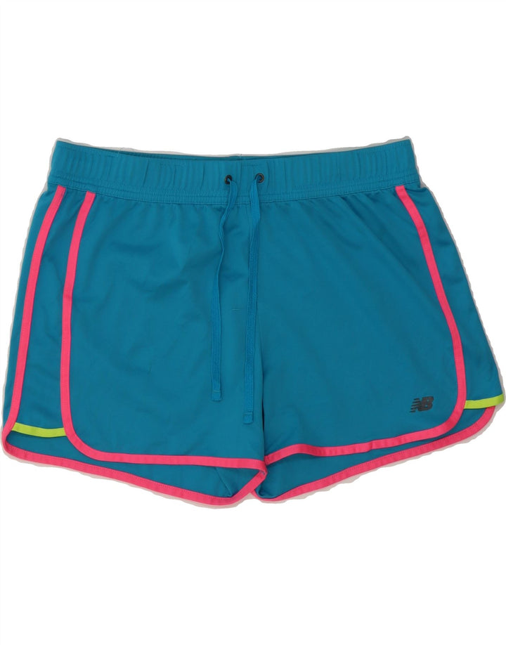 NEW BALANCE Womens Sport Shorts UK 16 Large  Blue Polyester Vintage New Balance and Second-Hand New Balance from Messina Hembry 