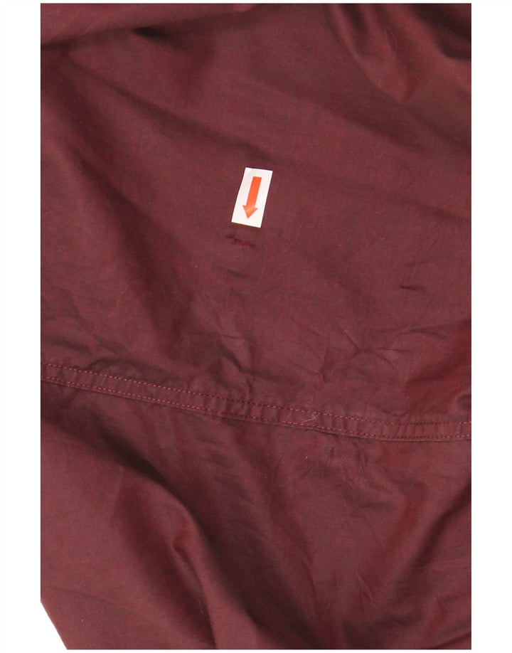 CALVIN KLEIN Mens Regular Fit Shirt Size 18 2XL Maroon Cotton