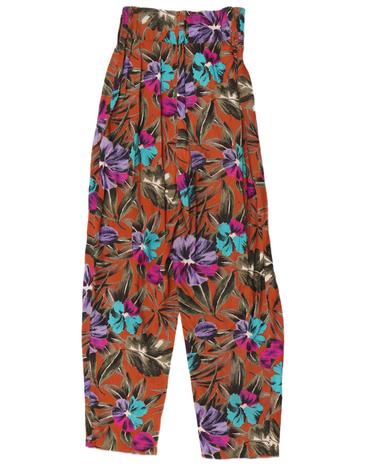 Vintage Womens Harem Trousers W25 L29 Multicoloured Floral