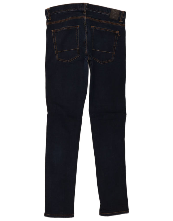 Zara Mens Super Skinny Jeans EU 44 Large W34 L32 Navy Blue