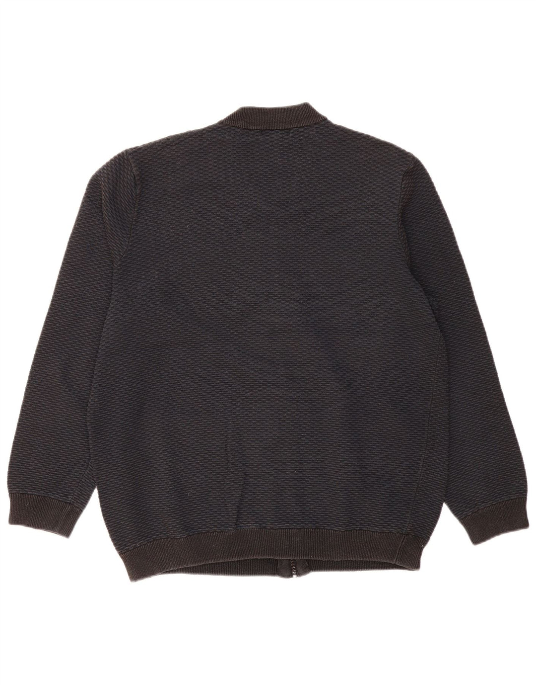 Marks & Spencer Mens Full Zip Cardigan Sweater 2XL Black Cotton