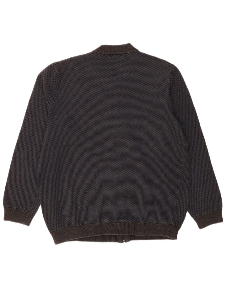 Marks & Spencer Mens Full Zip Cardigan Sweater 2XL Black Cotton