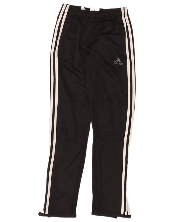 Adidas Boys Climalite Tracksuit Trousers 11-12 Years Black Polyester