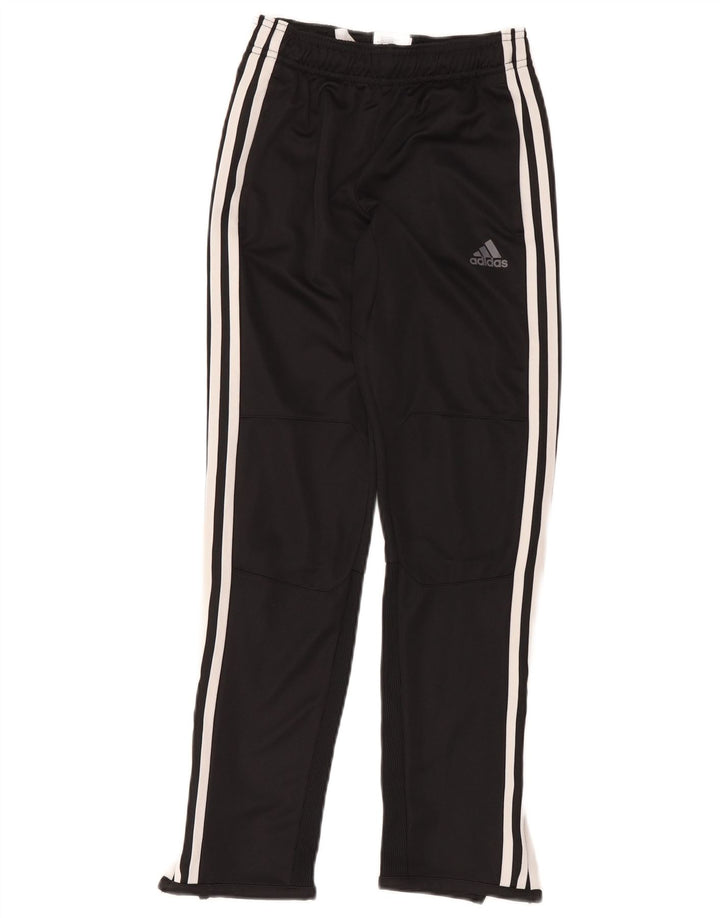 Adidas Boys Climalite Tracksuit Trousers 11-12 Years Black Polyester