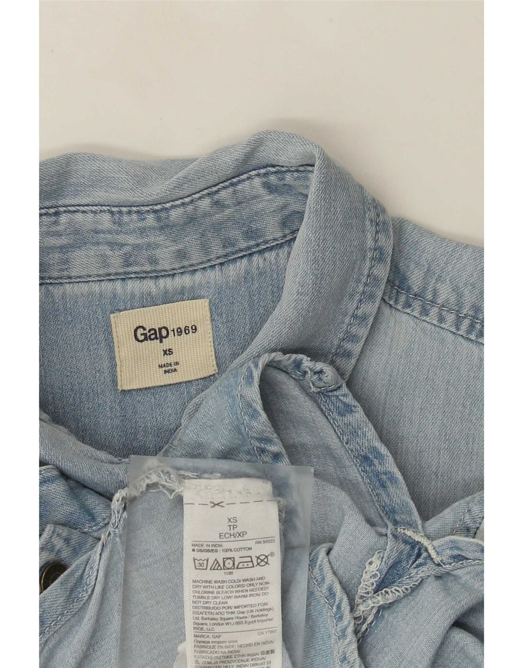 Gap Womens Oversized Denim Shirt UK 6 XS Blue Cotton
