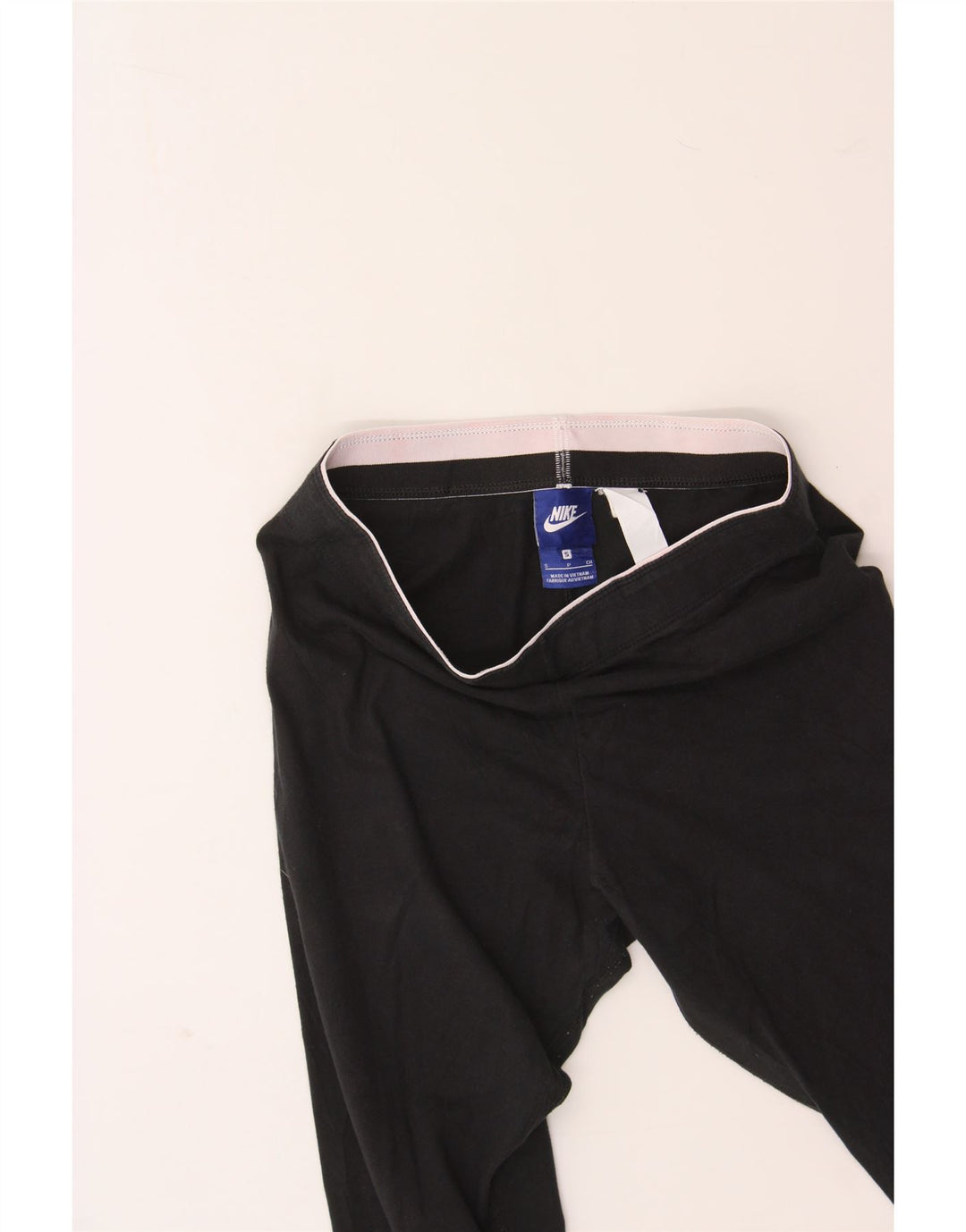 NIKE Womens Graphic Leggings UK 10 Small Black Cotton Vintage Nike and Second-Hand Nike from Messina Hembry 