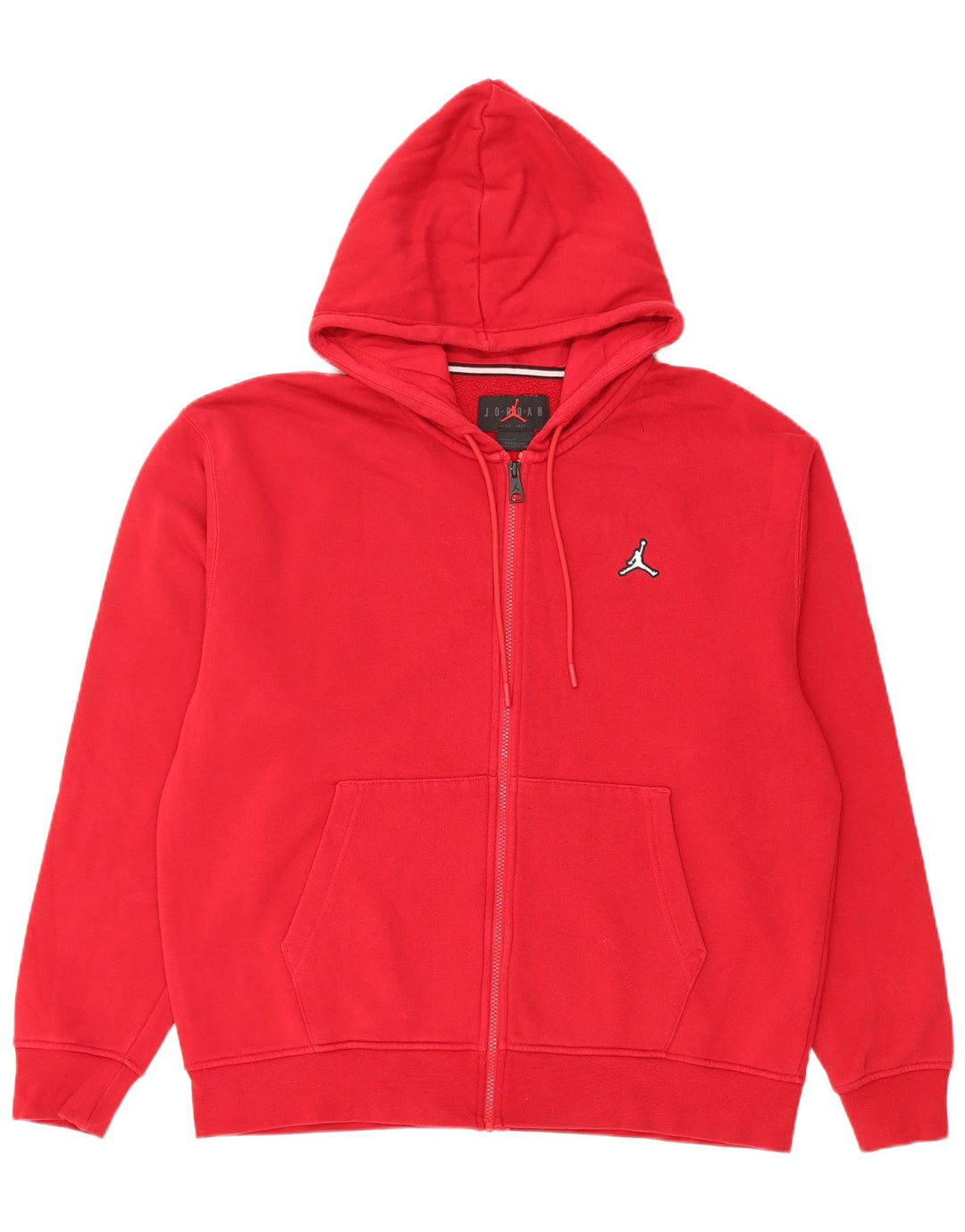 Jordan Mens Zip Hoodie Sweater Large Red Cotton