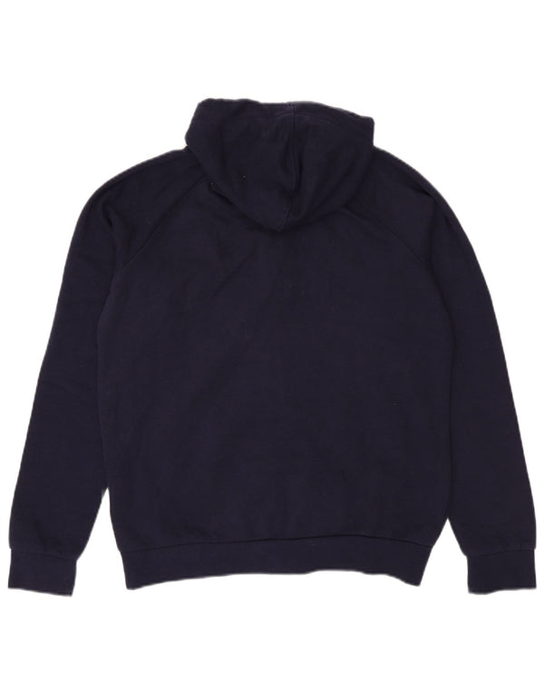 Kappa Womens Zip Hoodie Sweater UK 18 XL Navy Blue Cotton