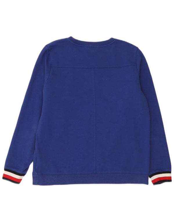 Tommy Hilfiger Womens Sweatshirt Jumper UK 18 XL Blue Colourblock Cotton