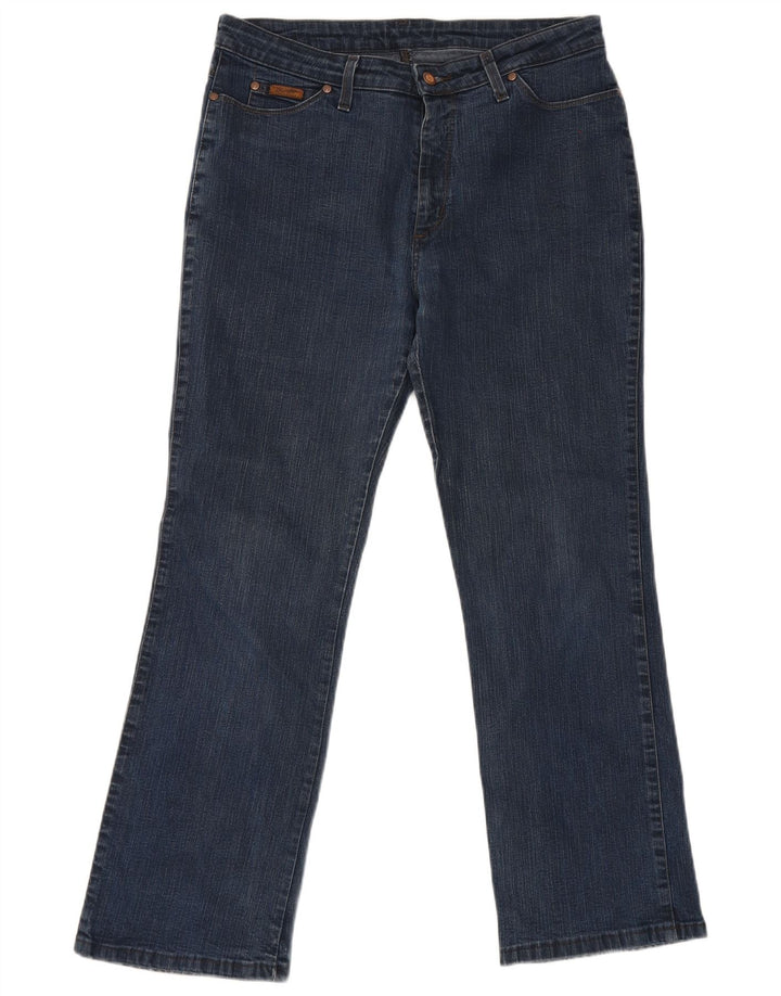 Wrangler Womens Bootcut Jeans W34 L30 Navy Blue Cotton