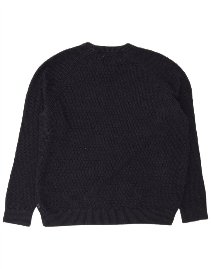 FAT FACE Mens Regular Fit Crew Neck Jumper Sweater XL Navy Blue Cotton