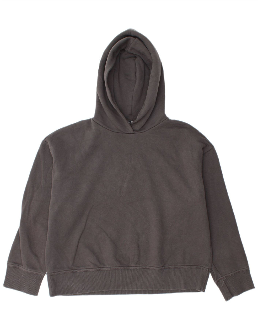Zara Womens Oversized Hoodie Jumper UK 14 Medium Grey Cotton