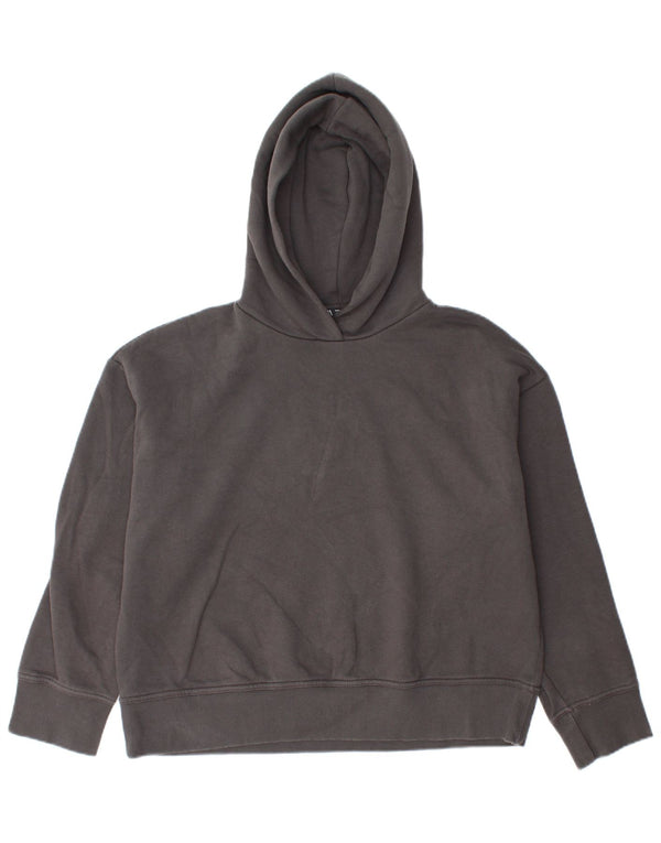 Zara Womens Oversized Hoodie Jumper UK 14 Medium Grey Cotton