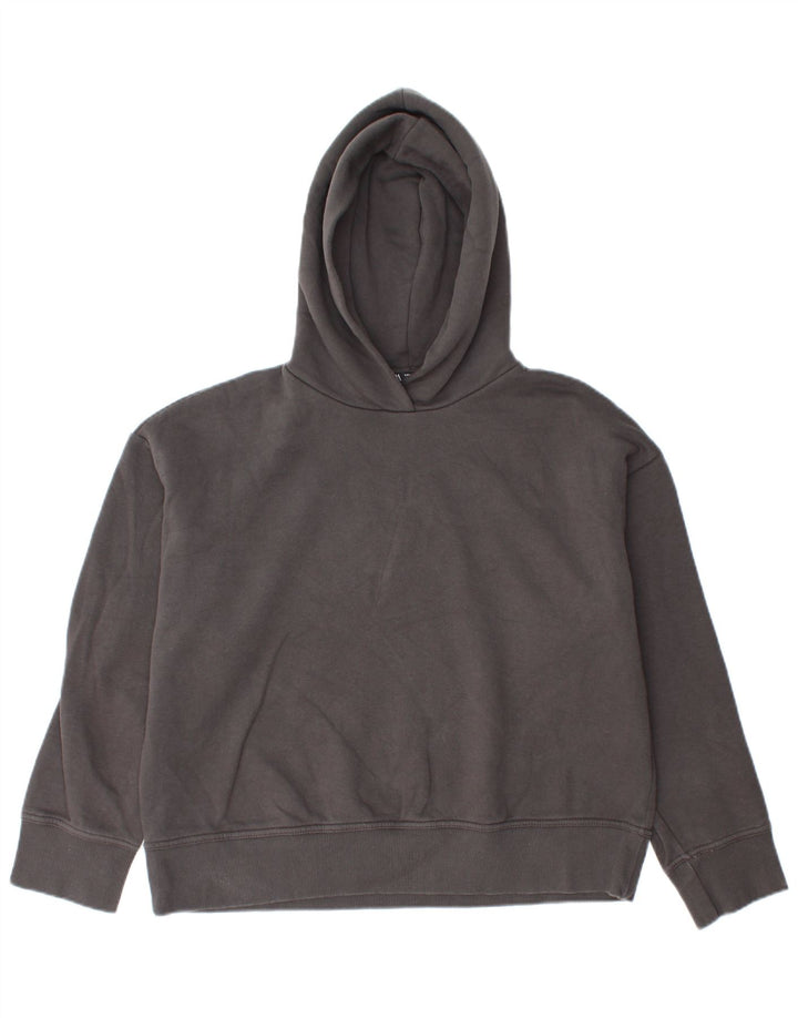 Zara Womens Oversized Hoodie Jumper UK 14 Medium Grey Cotton