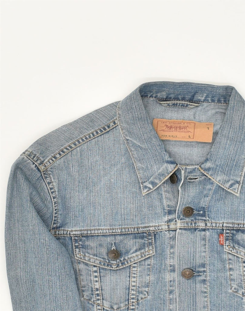 LEVI'S Girls Denim Jacket 14-15 Years Large Blue Cotton | Vintage Levi's | Thrift | Second-Hand Levi's | Used Clothing | Messina Hembry 