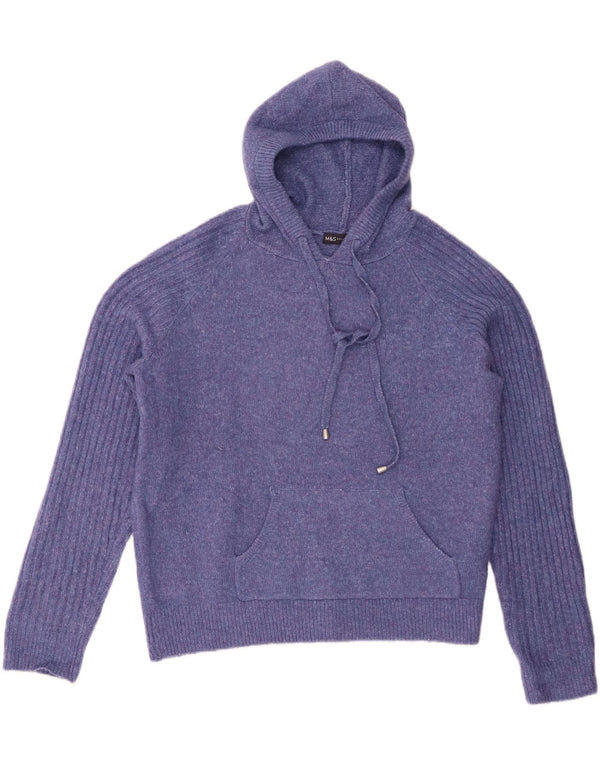 Marks & Spencer Womens Hooded Oversized Jumper Sweater UK 14 Medium Purple