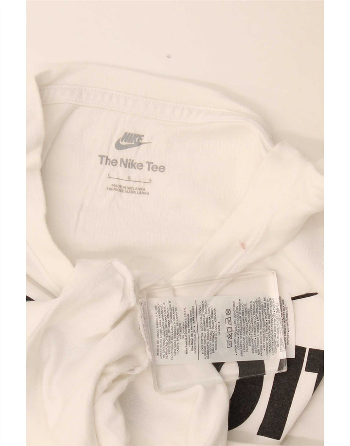 Nike Mens Graphic T-Shirt Top Large White Cotton