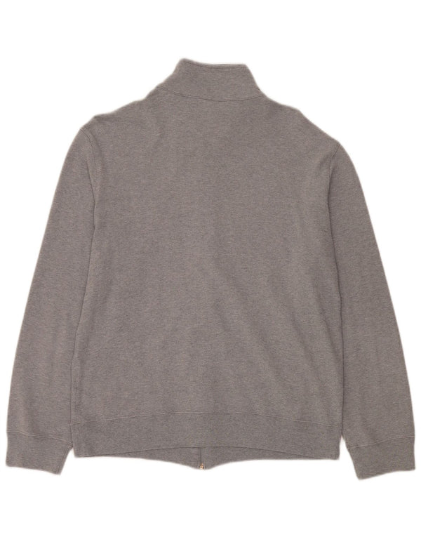 Champion Womens Tracksuit Top Jacket UK 16 Large Grey Cotton