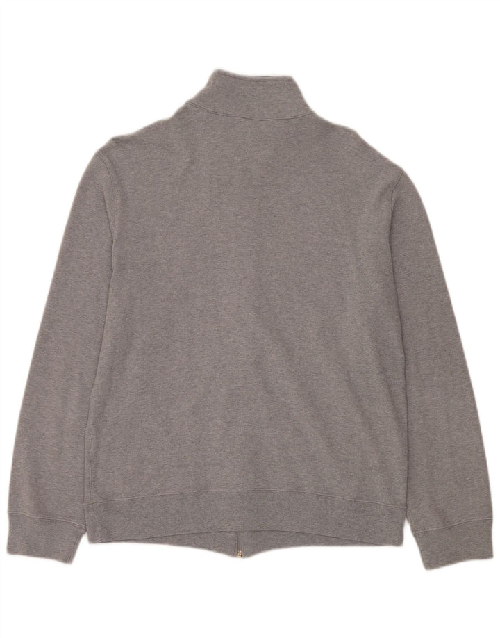 Champion Womens Tracksuit Top Jacket UK 16 Large Grey Cotton