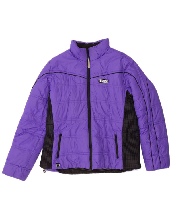 Brugi Womens Padded Jacket UK 18 XL Purple Colourblock Polyamide
