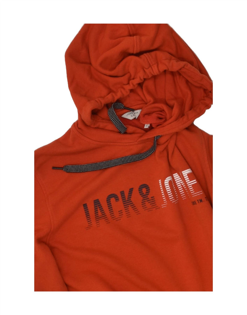 JACK & JONES Mens Graphic Hoodie Jumper Large Red Polyester | Vintage Jack & Jones | Thrift | Second-Hand Jack & Jones | Used Clothing | Messina Hembry 